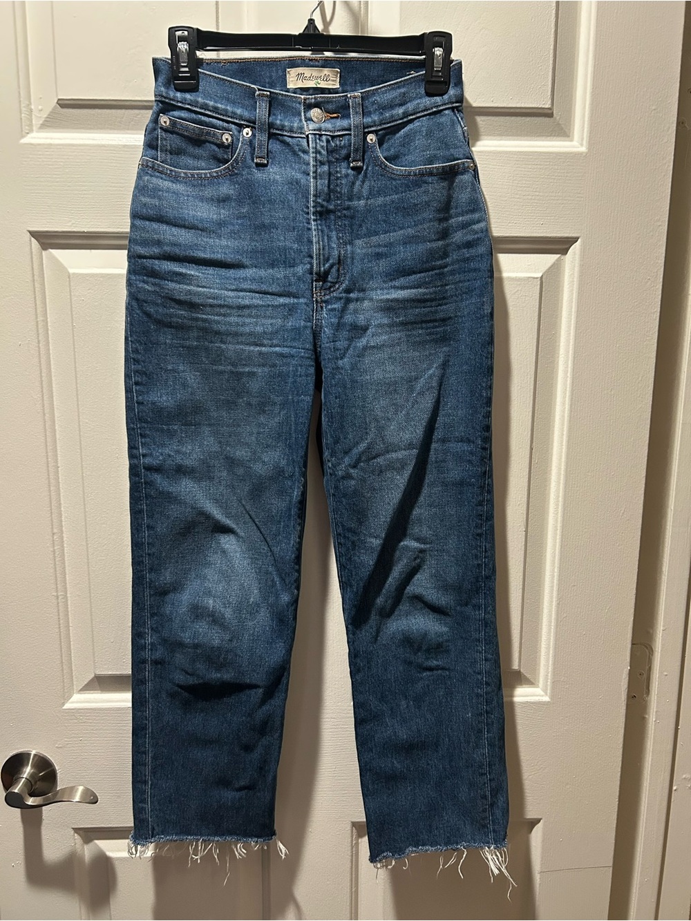 Madewell The Perfect Vintage Straight Jean in Mayfield Wash Distressed Size 24
